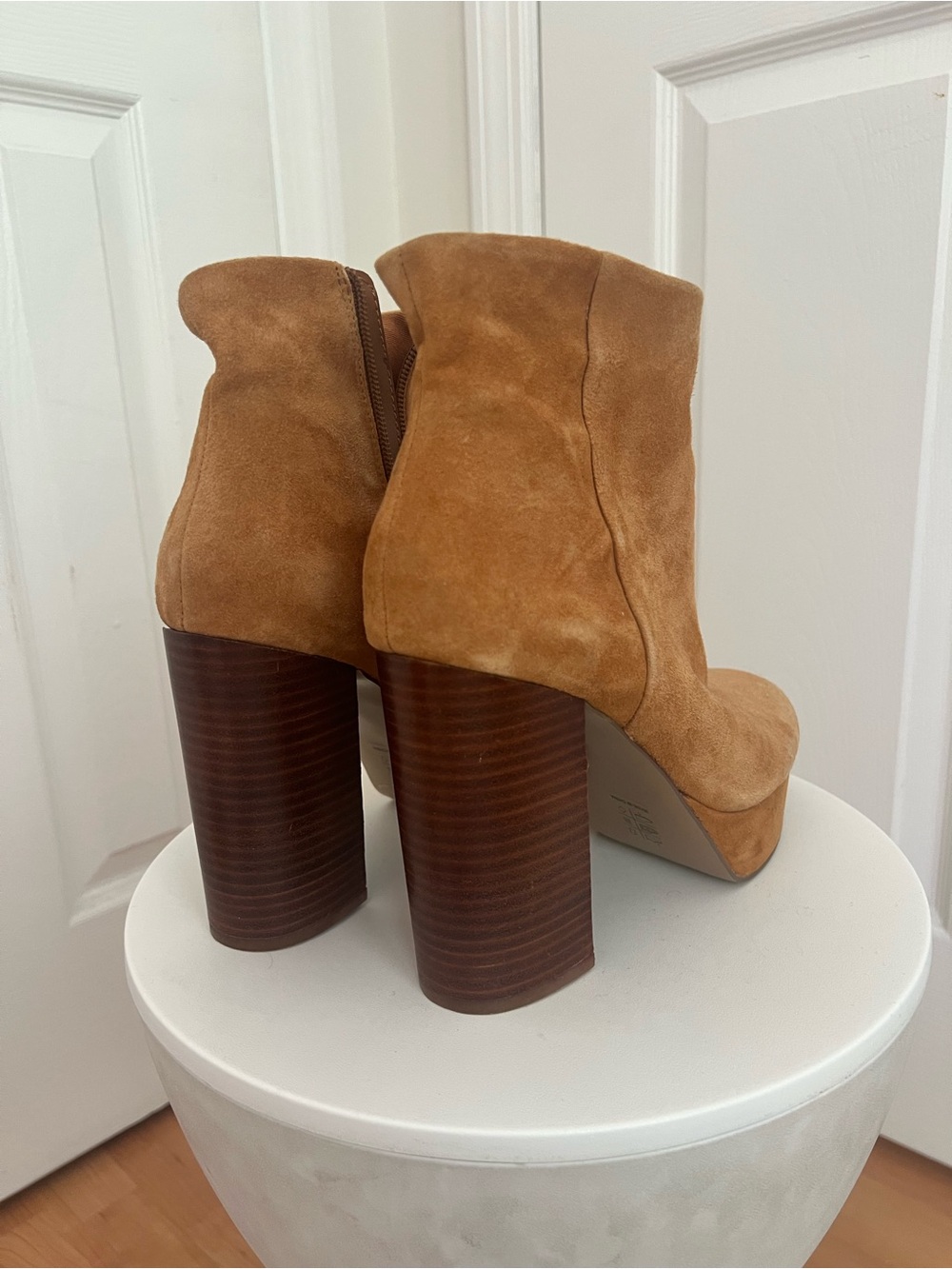 Steve Madden Women’s Suede Chestnut Platform Ankle Boots